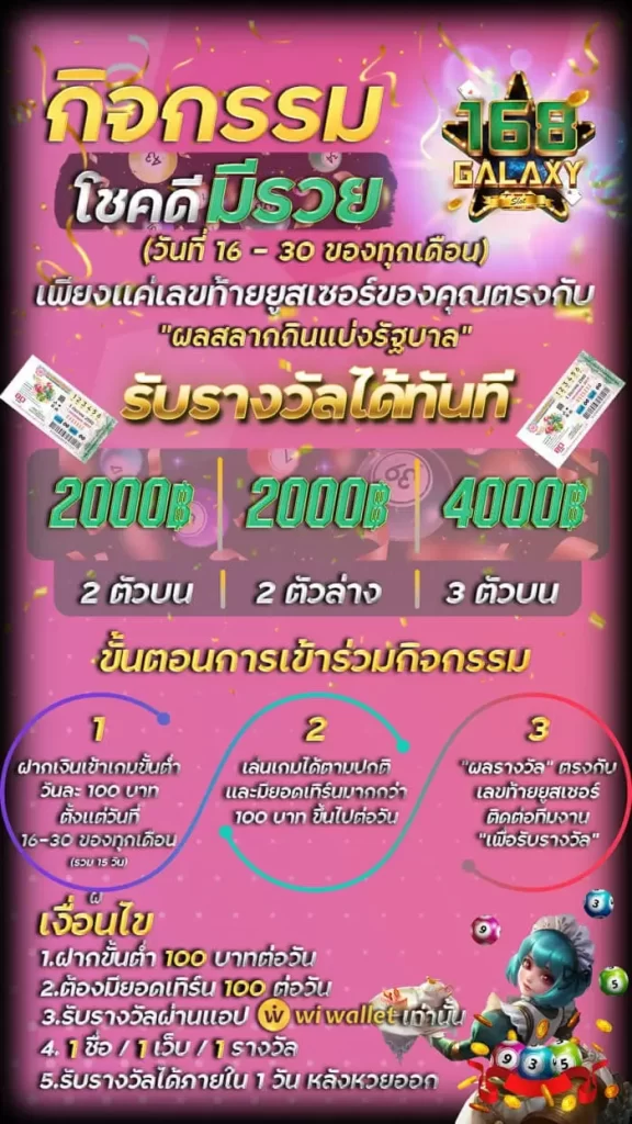 กิจกรรม โชคดีมีรวย